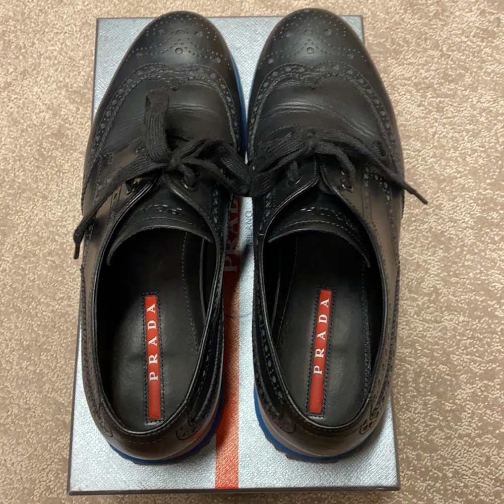 Men’s Prada Black Wingtip Platform Size 9 EU - Picture 11 of 11